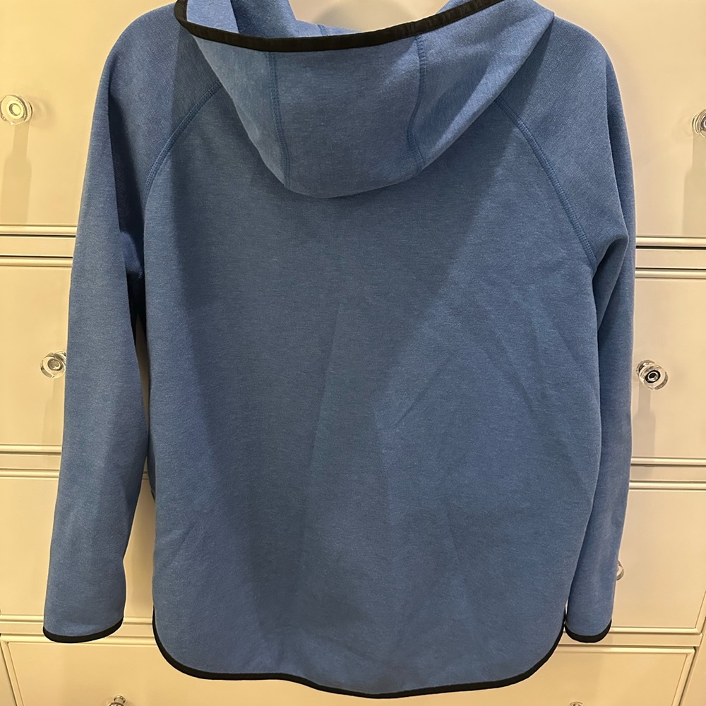 Nike Tech Fleece Cape Hoodie Moto Jacket in Gamma Blue - Picture 7 of 8
